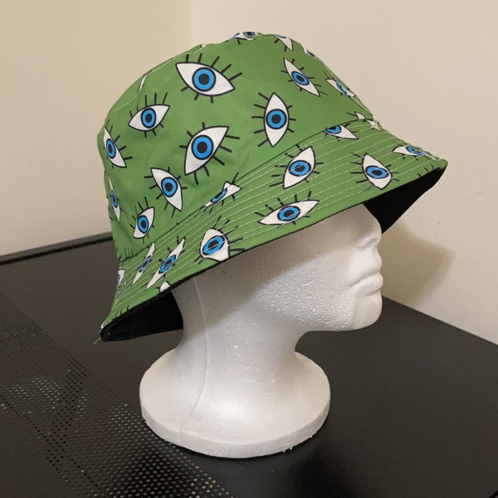 EVIL EYE bucket hat/ waterproof bucket hat /reversible/ lucky /UNISEX hat/cabala